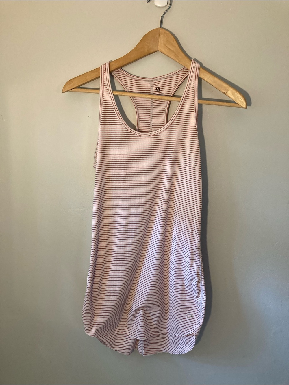 GAP red and White Striped Racerback Tank
